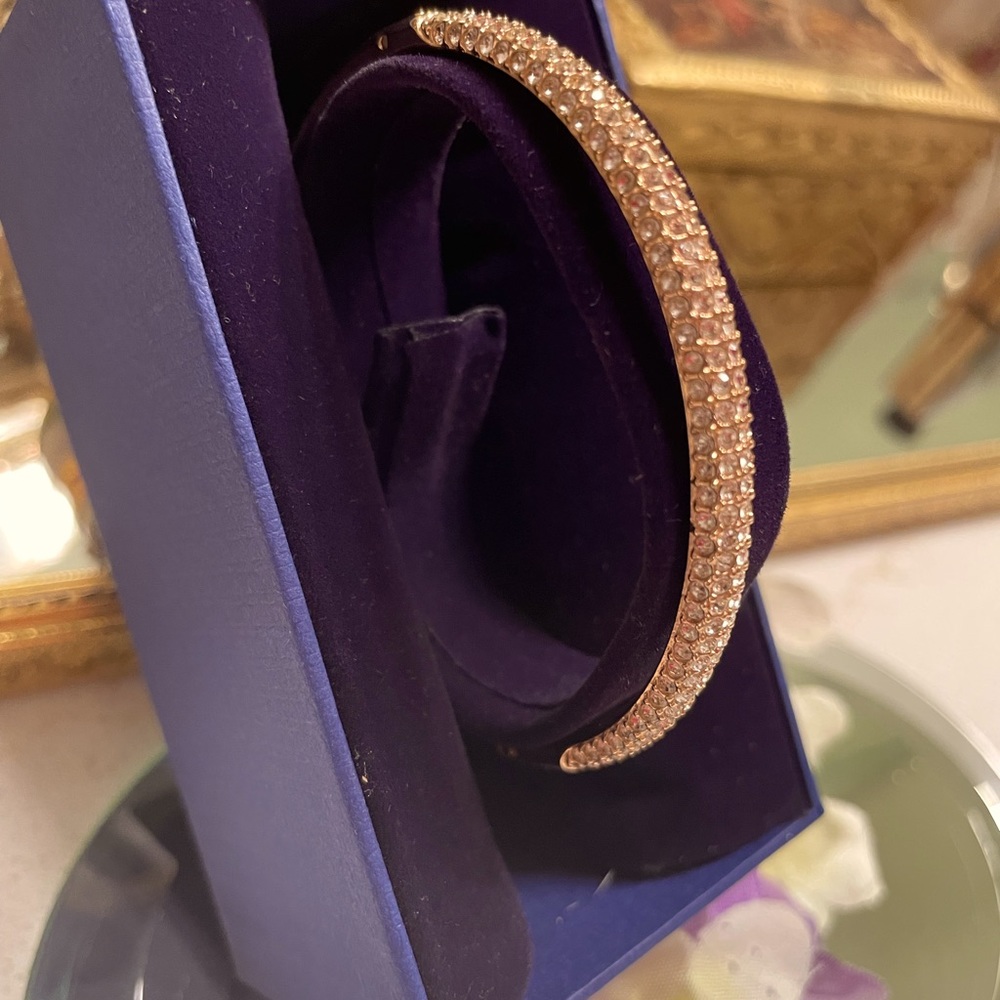 Swarovski Rose Gold Crystal Bangle - Picture 2 of 7